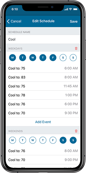 iOS - Edit Schedule (Cool)